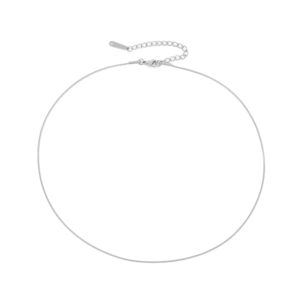 Dainty Snake Chain Necklace crafted from high-quality 925 sterling silver. Classic and versatile design. Adjustable length, available in 18K gold, rose gold or sterling silver